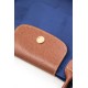 Silver Polo Μπλε Ματ Ταμπά Γυναικεία Τσάντα ώμου χρυσό κούμπωμα