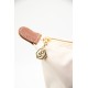 Silver Polo Μπεζ Γυναικεία Τσάντα ώμου με χρυσό κούμπωμα