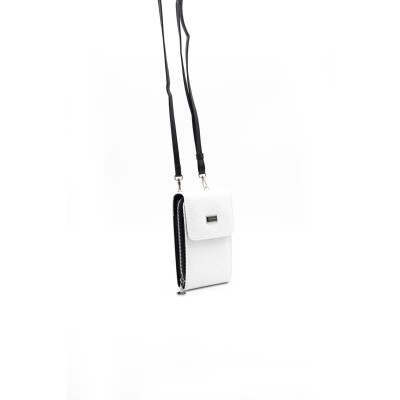 Silver Polo Ασημί Γυναικείο Πορτοφόλι & Θήκη Κάρτας/Τηλεφώνου με λουράκι και τρεις θήκες