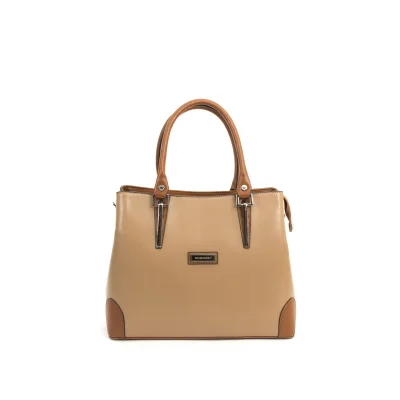 Silver Polo Camel Ταμπά Γυναικεία Τσάντα χειρός με τρεις θήκες