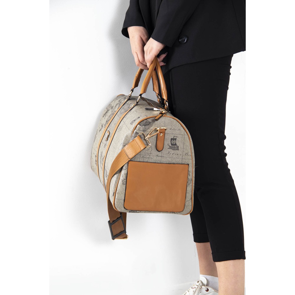Silver Polo Χακί Γυναικεία τσάντα ταξιδιού μονής θήκης SP1067-4 23x5028