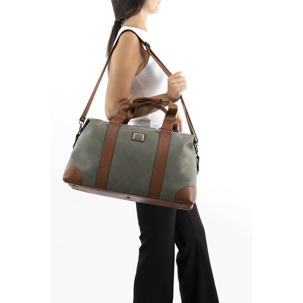 Silver Polo Χακί Γυναικεία τσάντα ταξιδιού μονής θήκης SP873-9