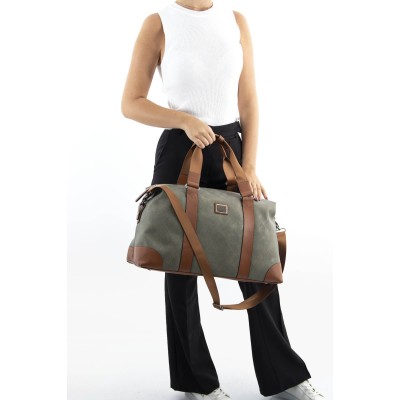 Silver Polo Χακί Γυναικεία τσάντα ταξιδιού μονής θήκης 