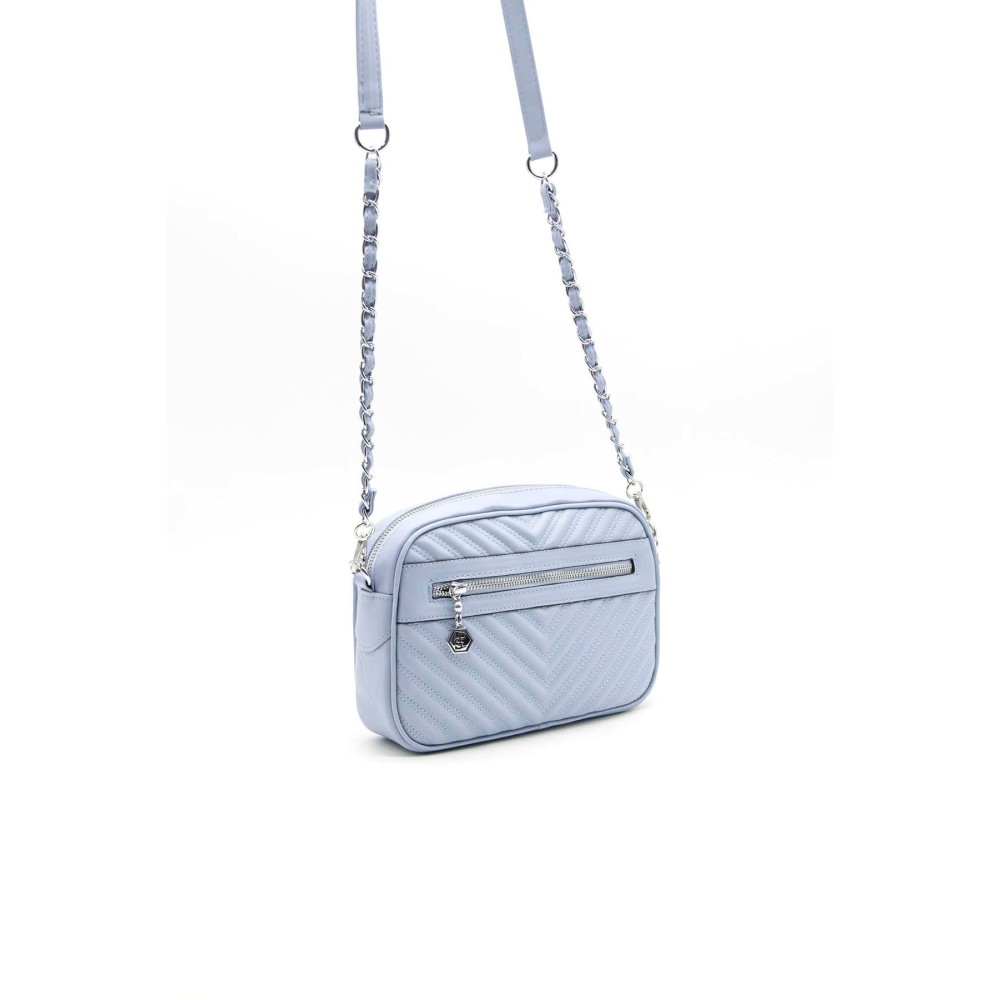 Silver Polo Γαλάζια Γυναικεία Τσάντα χιαστί μονής θήκης SP1041-12