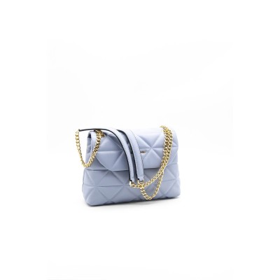 Silver Polo Γαλάζιο Γυναικεία τσάντα χιαστί με δύο θήκες