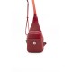 Silver Polo Κόκκινο Γυναικεία Τσάντα Freebag μεταλλικό φερμουάρ και με δύο θήκες SP1013-1