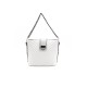 Silver Polo Λευκή Γυναικεία τσάντα χιαστί με τρεις θήκες SP1065-1