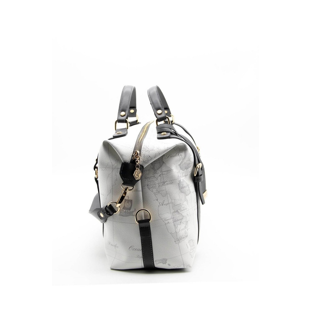 Silver Polo Λευκή Γυναικεία τσάντα ταξιδιού χειρός μονής θήκης SP1064-2