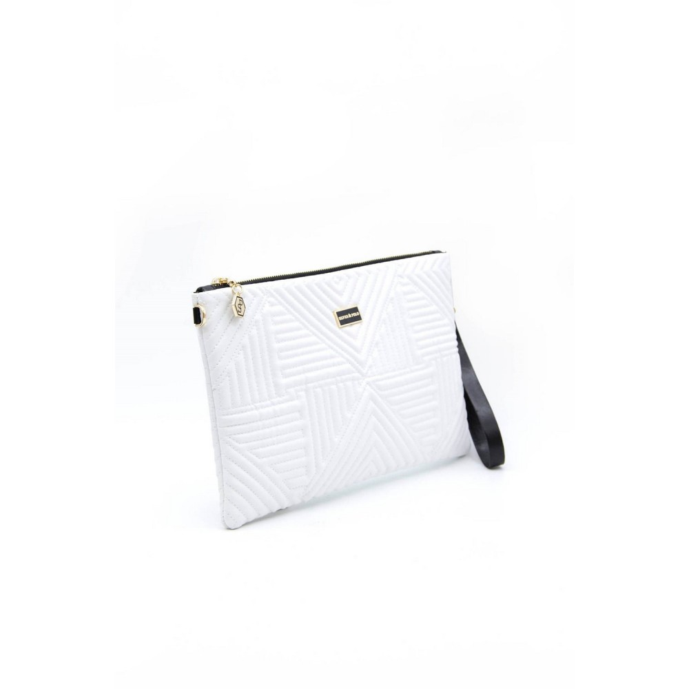 Silver Polo Λευκό Clutch τσάντα μονής θήκης SP1034-12