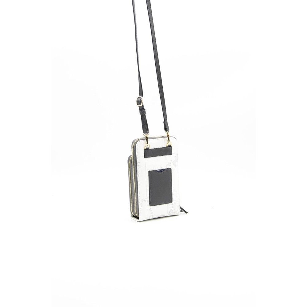 Silver Polo Λευκό Γυναικείο Πορτοφόλι & Θήκη Κάρτας/Τηλεφώνου με λουράκι και δύο θήκες SP1011-8