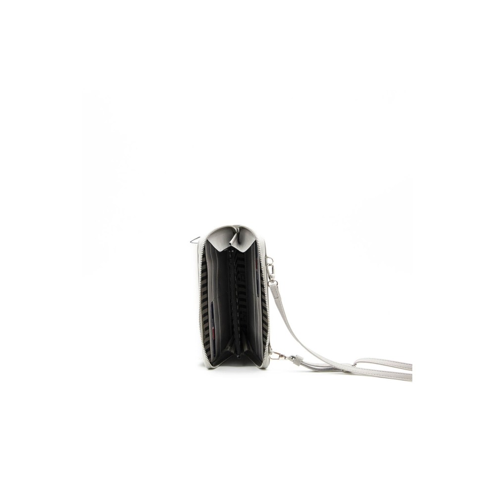 Silver Polo Λευκό Γυναικείο Πορτοφόλι & Θήκη Κάρτας/Τηλεφώνου με λουράκι και τρεις θήκες SP921-5