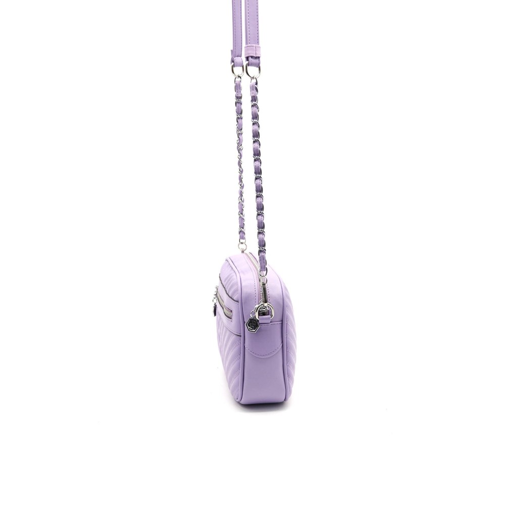 Silver Polo Λιλά Γυναικεία Τσάντα χιαστί μονής θήκης SP1041-14