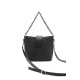 Silver Polo Μαύρη Γυναικεία τσάντα χιαστί με τρεις θήκες SP1065-3