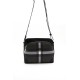 Silver Polo Μαύρη Γυναικεία τσάντα χιαστί/Messenger μονής θήκης SP364-3