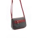 Silver Polo Μαύρη-Κόκκινη Γυναικεία Τσάντα χιαστί με τρεις θήκες SP1060-2