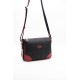 Silver Polo Μαύρη Κόκκινη Γυναικεία Τσάντα Χιαστί/Messenger με πέντε θήκες SP784-5