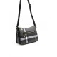 Silver Polo Μαύρη Μπεζ Γυναικεία Τσάντα χιαστί/Messenger με πέντε θήκες SP818-4