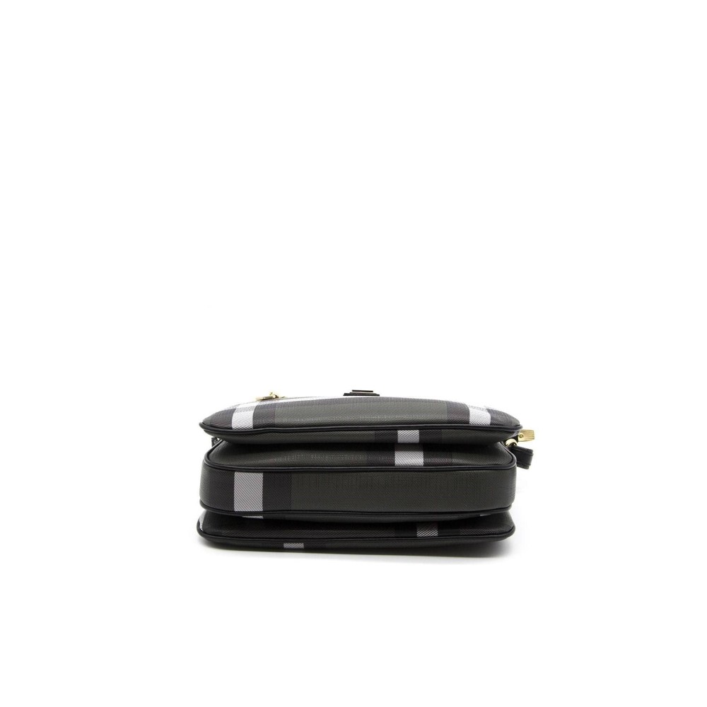 Silver Polo Μαύρη Μπεζ Γυναικεία Τσάντα χιαστί/Messenger με πέντε θήκες SP818-4