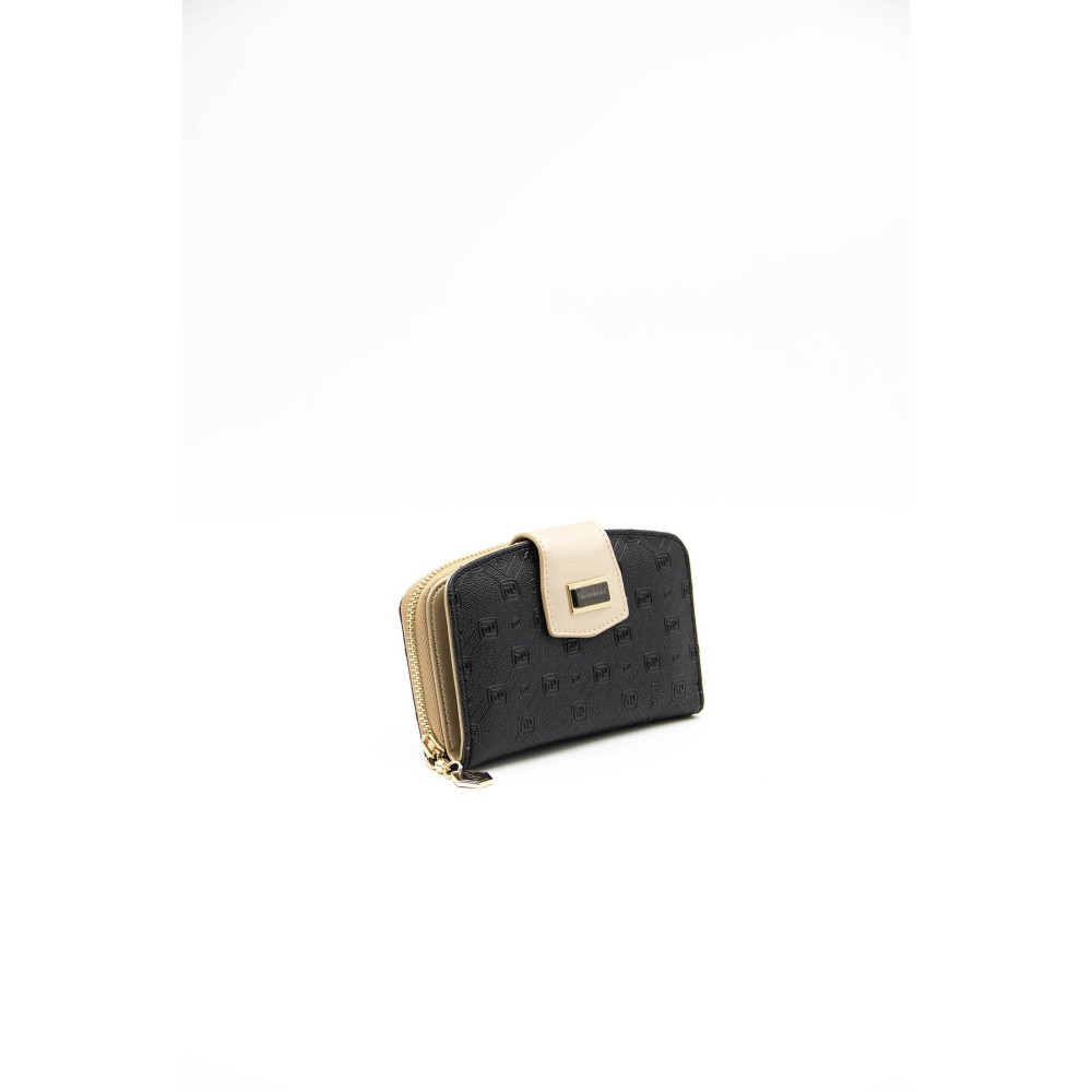 Silver Polo Μαύρο Nut Γυναικείο Πορτοφόλι & Θήκη για κάρτες με δύο θήκες SP874-7